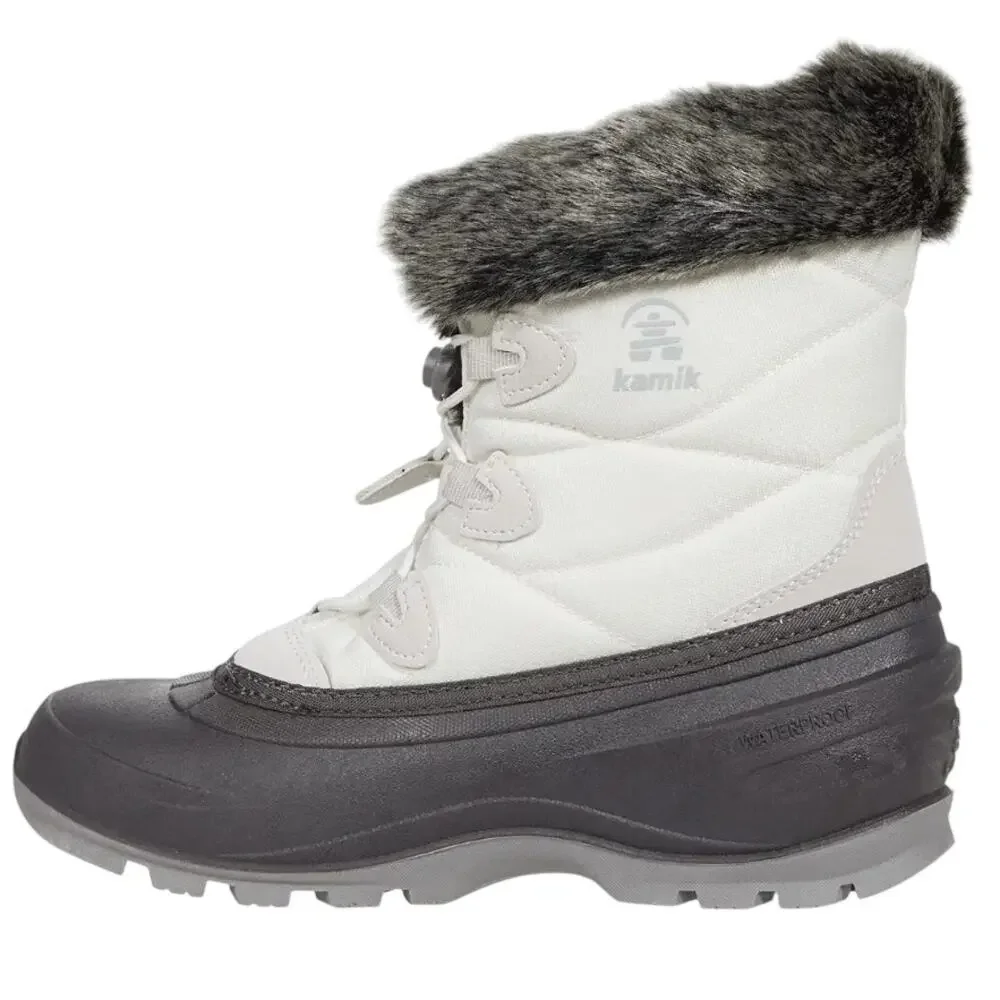 Kamik Womens Momentum L2 Winter Boots Size 10 White Waterproof Insulated EUC